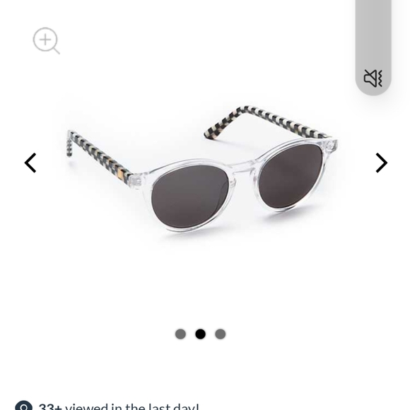 MacKenzie-Childs Black and White Sunglasses bag matches glasses uv main image 7